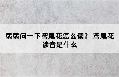 弱弱问一下鸢尾花怎么读？ 鸢尾花读音是什么